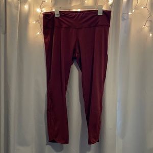 Maroon 7/8 leggings